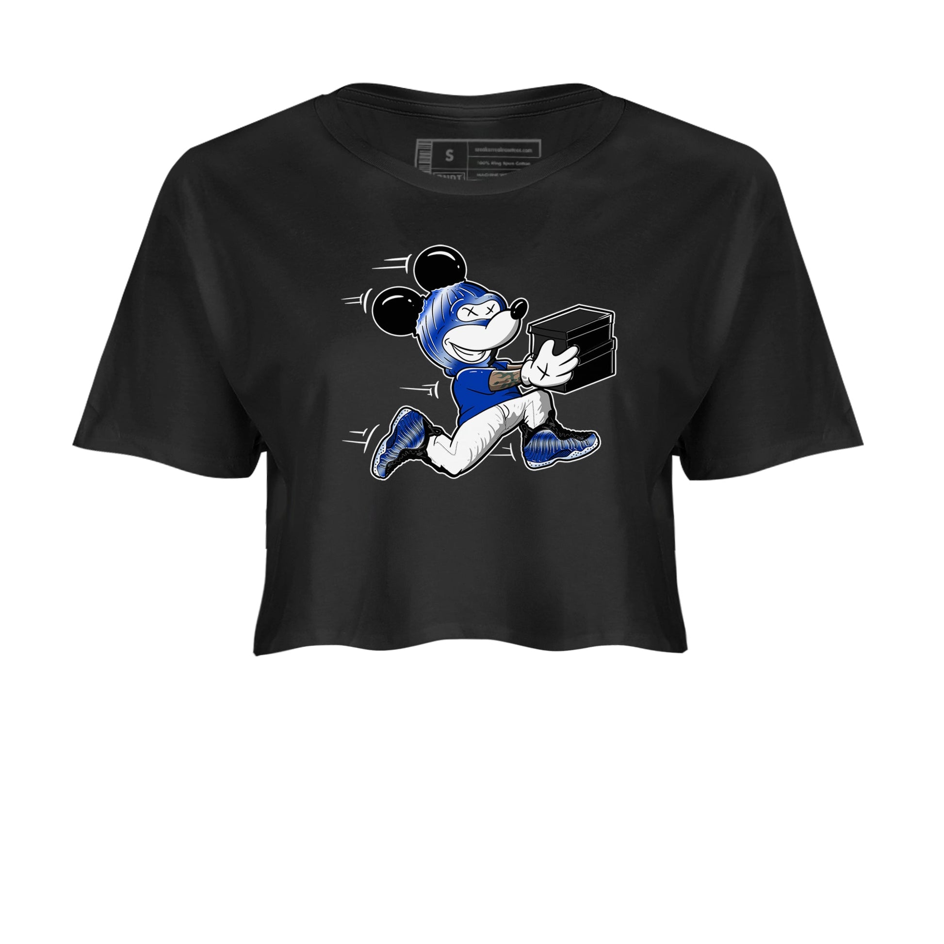 Air Foamposite One Royal shirts to match jordans Thief Mouse sneaker match tees Foams One Royal match shoes to clothes SNRT Sneaker Tees unisex cotton Black 2 crop tee