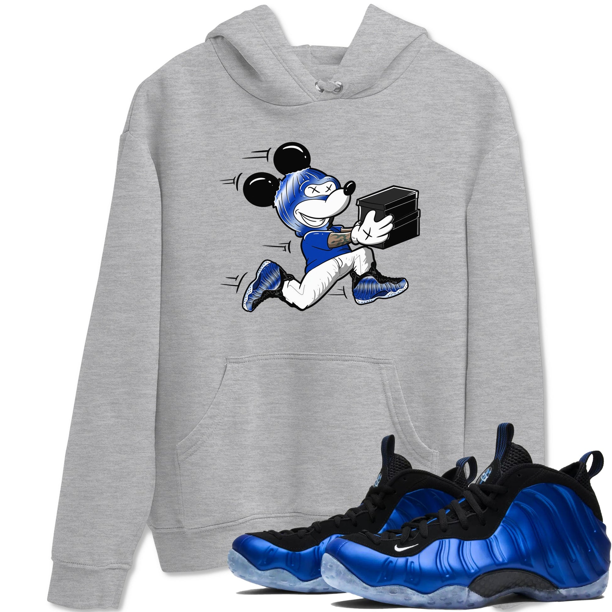 Air Foamposite One Royal shirts to match jordans Thief Mouse sneaker match tees Foams One Royal match shoes to clothes SNRT Sneaker Tees unisex cotton Heather Grey 1 shirts