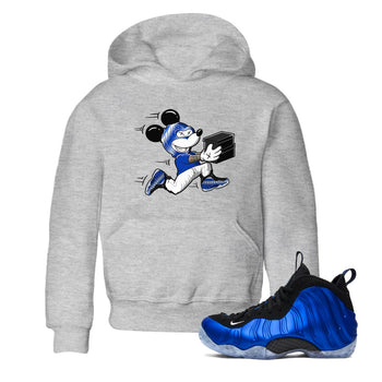 Air Foamposite One Royal shirts to match jordans Thief Mouse sneaker match tees Foams One Royal match shoes to clothes SNRT Sneaker Tees Youth Baby Heather Grey 1 tee