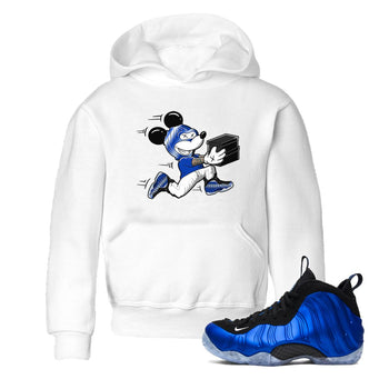 Air Foamposite One Royal shirts to match jordans Thief Mouse sneaker match tees Foams One Royal match shoes to clothes SNRT Sneaker Tees Youth Baby White 1 tee