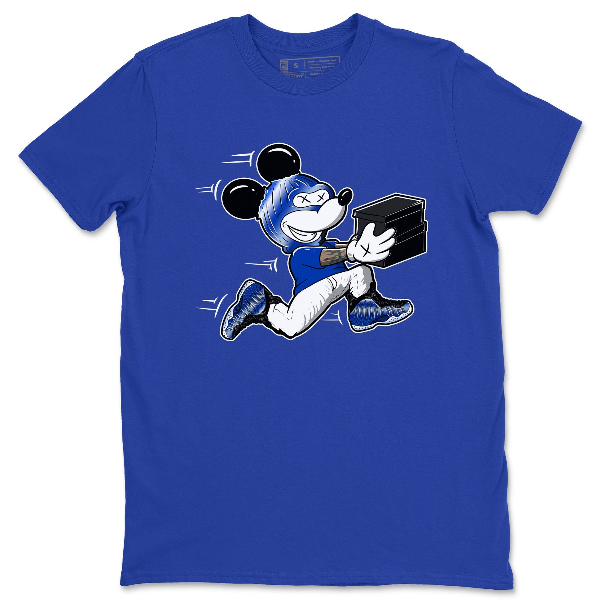 Air Foamposite One Royal shirts to match jordans Thief Mouse sneaker match tees Foams One Royal match shoes to clothes SNRT Sneaker Tees unisex cotton Royal Blue 2 shirts