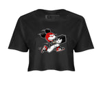 1s Black Toe Reimagined shirts to match jordans Thief Mouse sneaker match tees Air Jordan 1 Black Toe Reimagined SNRT Sneaker Release Tees unisex cotton Black 2 Crop Shirts