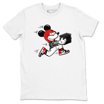 1s Black Toe Reimagined shirts to match jordans Thief Mouse sneaker match tees Air Jordan 1 Black Toe Reimagined SNRT Sneaker Release Tees unisex cotton White 2 crew neck shirts
