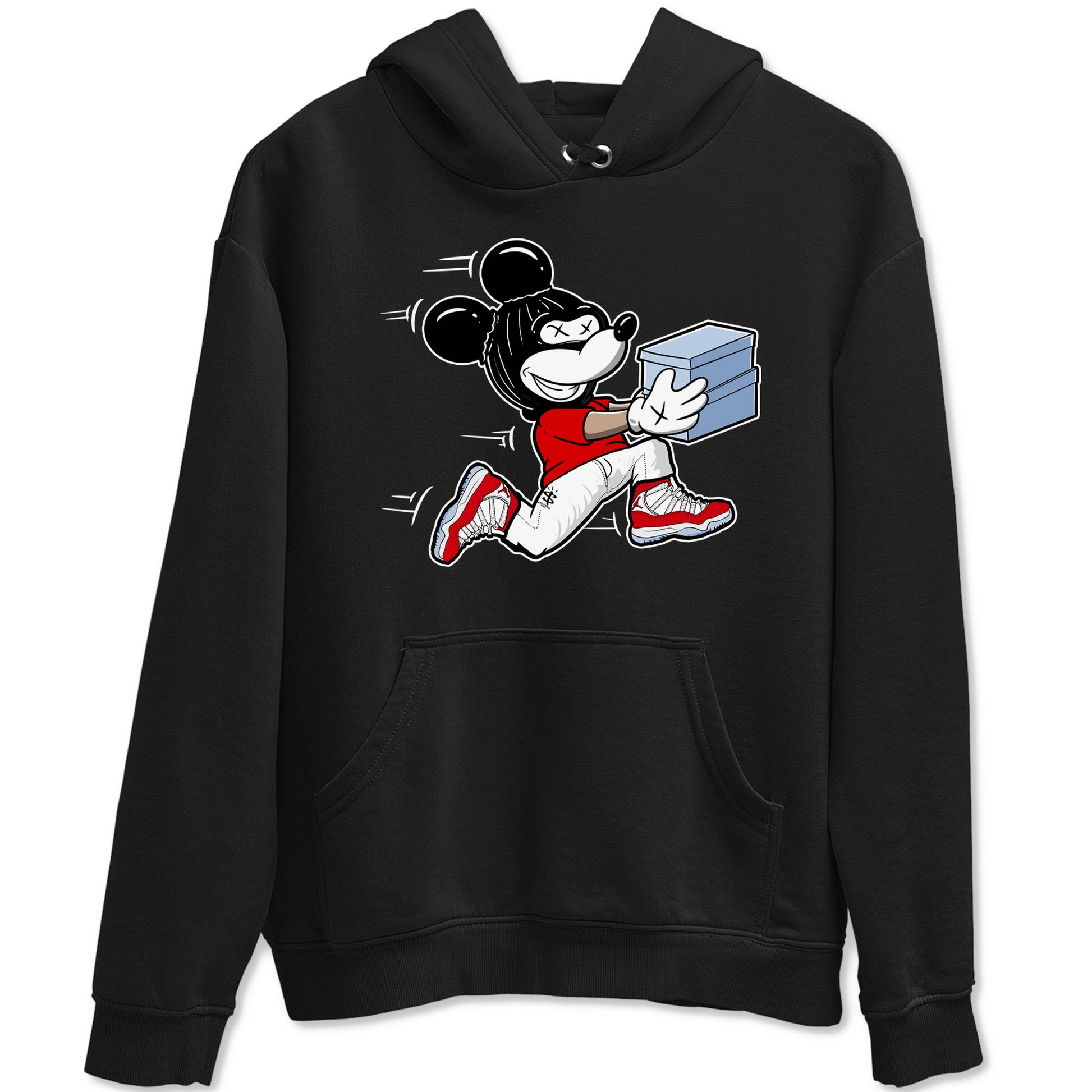 11s Cherry shirts to match jordans Thief Mouse sneaker match tees Air Jordan 11 Retro Cherry match shoes to clothes SNRT Sneaker Tees unisex cotton Black 2 shirts