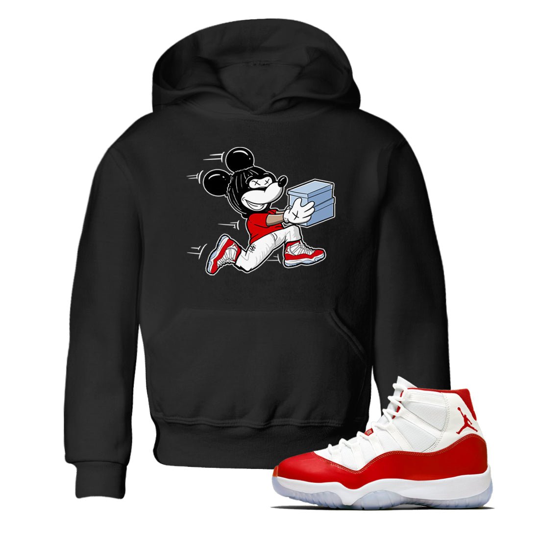 11s Cherry shirts to match jordans Thief Mouse sneaker match tees Air Jordan 11 Retro Cherry match shoes to clothes SNRT Sneaker Tees Youth Baby Black 1 tee