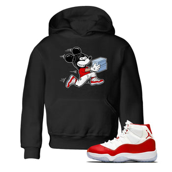 11s Cherry shirts to match jordans Thief Mouse sneaker match tees Air Jordan 11 Retro Cherry match shoes to clothes SNRT Sneaker Tees Youth Baby Black 1 tee