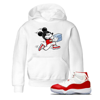 11s Cherry shirts to match jordans Thief Mouse sneaker match tees Air Jordan 11 Retro Cherry match shoes to clothes SNRT Sneaker Tees Youth Baby White 1 tee