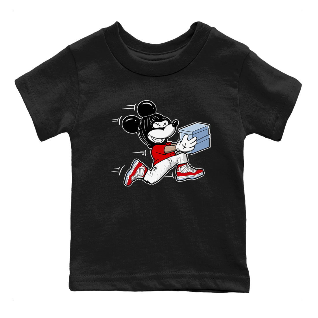 11s Cherry shirts to match jordans Thief Mouse sneaker match tees Air Jordan 11 Retro Cherry match shoes to clothes SNRT Sneaker Tees Youth Baby Black 2 tee