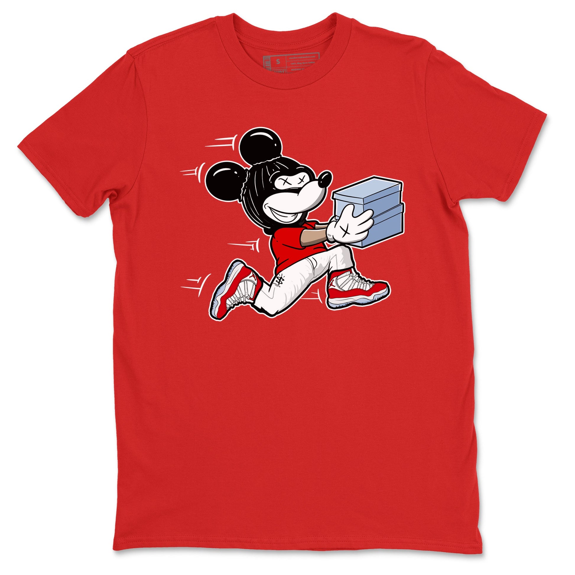 11s Cherry shirts to match jordans Thief Mouse sneaker match tees Air Jordan 11 Retro Cherry match shoes to clothes SNRT Sneaker Tees unisex cotton Red 2 shirts