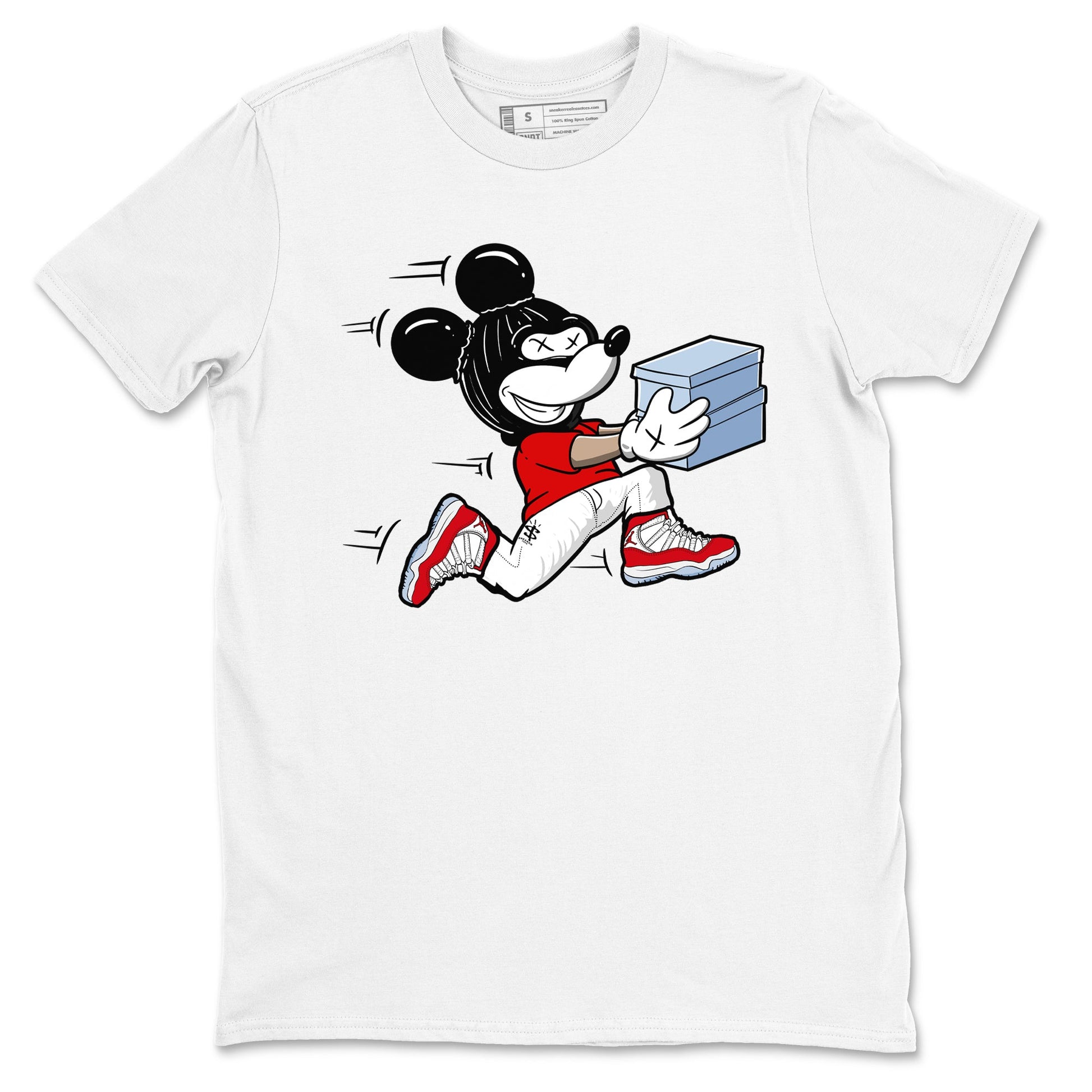11s Cherry shirts to match jordans Thief Mouse sneaker match tees Air Jordan 11 Retro Cherry match shoes to clothes SNRT Sneaker Tees unisex cotton White 2 shirts
