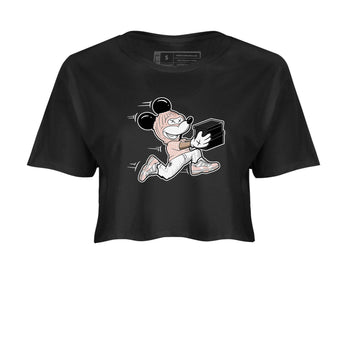 11s Legend Pink shirt to match jordans Thief Mouse sneaker tees Air Jordan 11 Legend Pink SNRT Sneaker Release Tees Black 2 crop length shirt