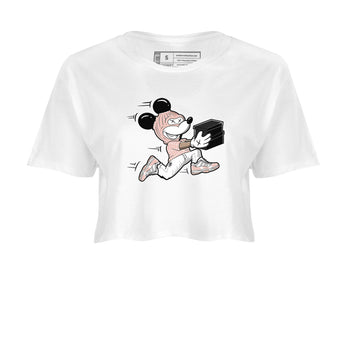11s Legend Pink shirt to match jordans Thief Mouse sneaker tees Air Jordan 11 Legend Pink SNRT Sneaker Release Tees White 2 crop length shirt