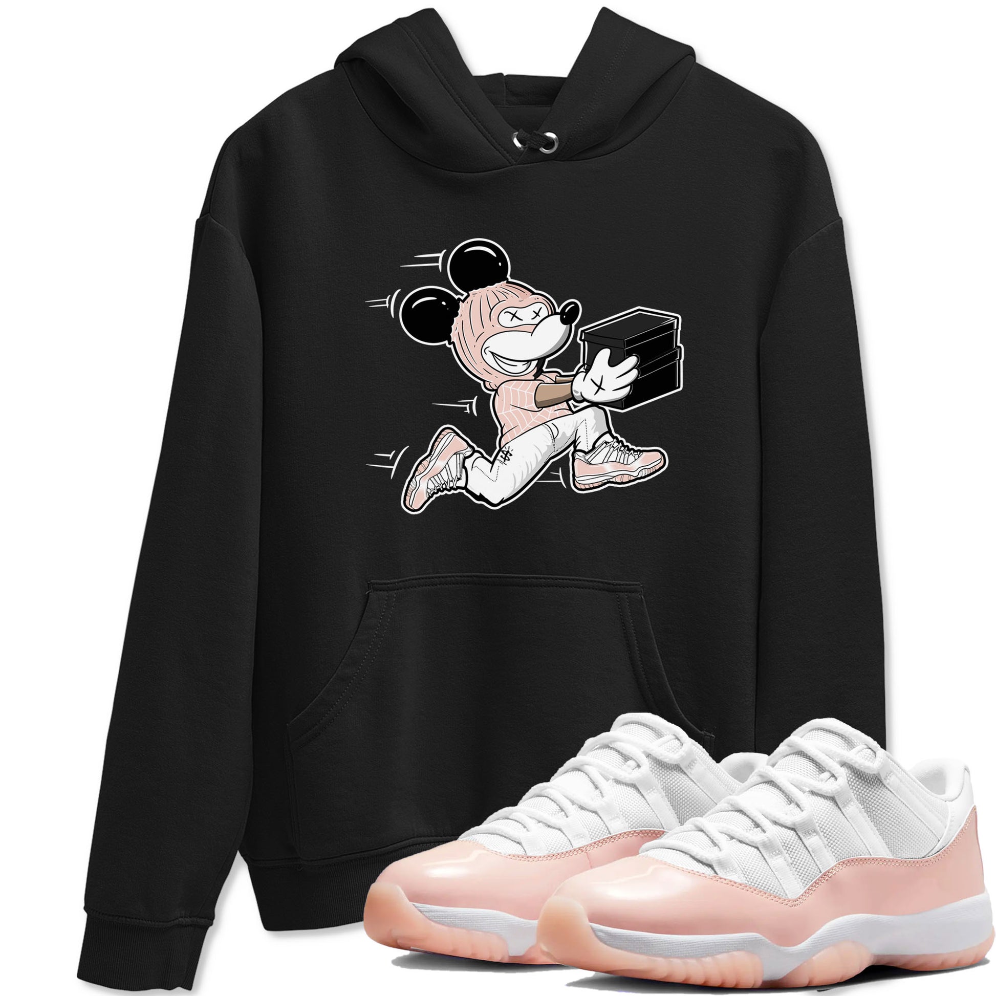 11s Legend Pink shirt to match jordans Thief Mouse sneaker tees Air Jordan 11 Legend Pink SNRT Sneaker Release Tees unisex cotton Black 1 crew neck shirt