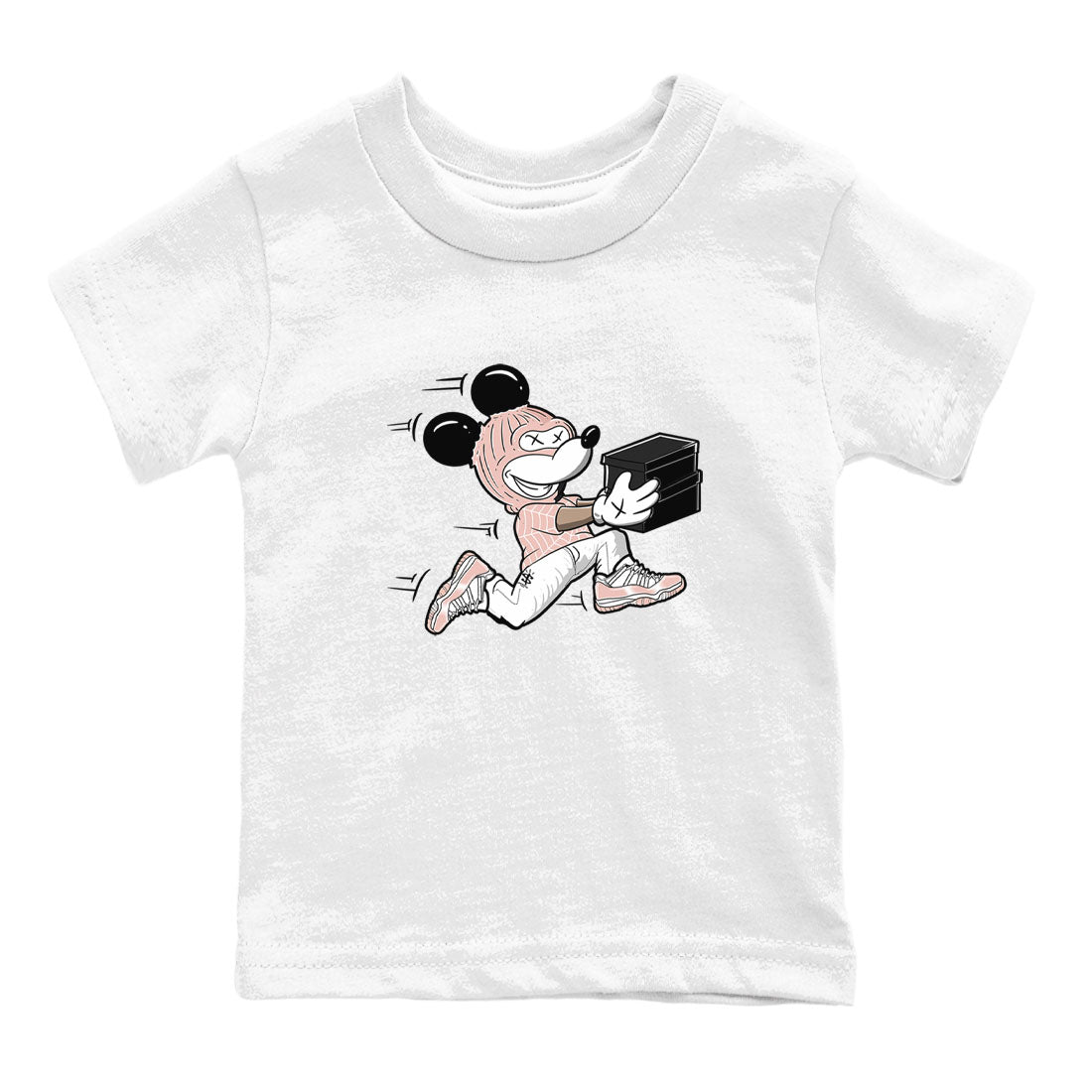 11s Legend Pink shirt to match jordans Thief Mouse sneaker tees Air Jordan 11 Legend Pink SNRT sneaker release tees baby toddler White 2 cotton Shirt