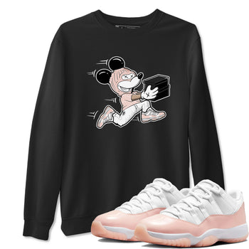 11s Legend Pink shirt to match jordans Thief Mouse sneaker tees Air Jordan 11 Legend Pink SNRT Sneaker Release Tees unisex cotton Black 1 crew neck shirt