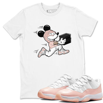 11s Legend Pink shirt to match jordans Thief Mouse sneaker tees Air Jordan 11 Legend Pink SNRT Sneaker Release Tees unisex cotton White 1 crew neck shirt