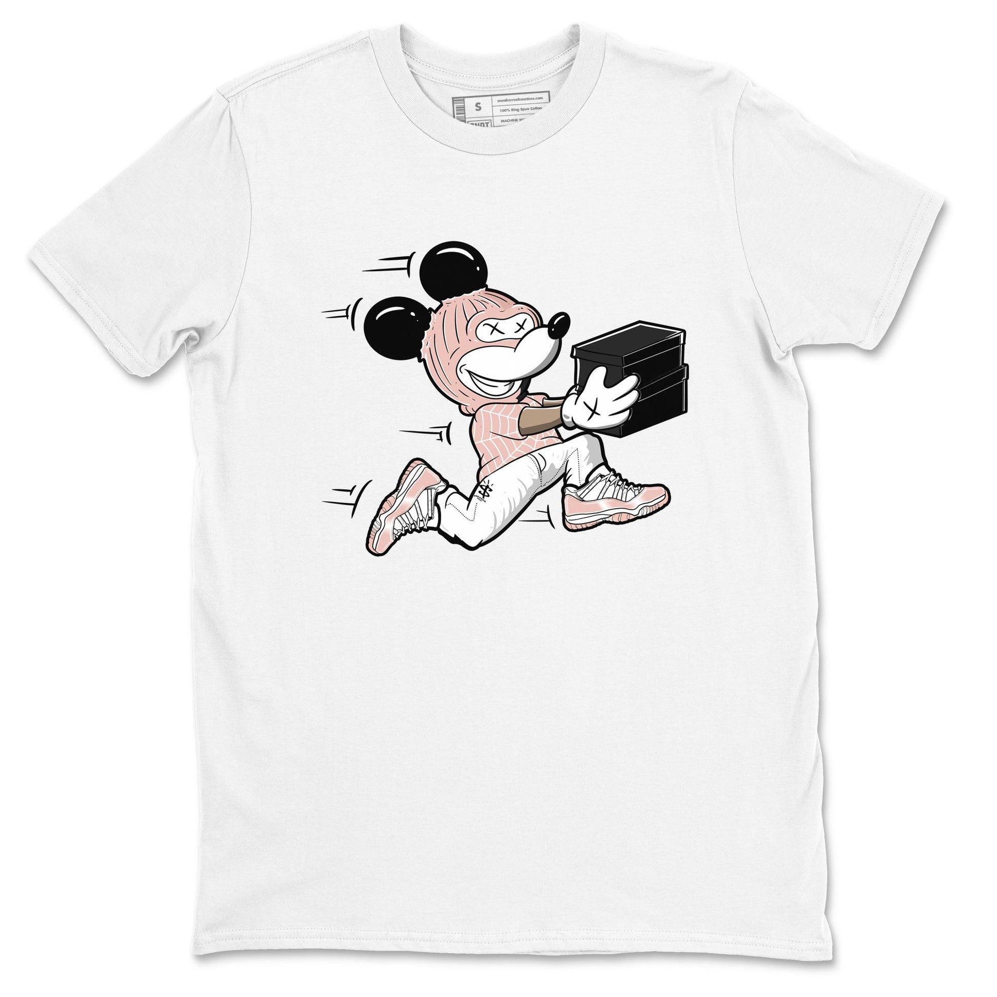 11s Legend Pink shirt to match jordans Thief Mouse sneaker tees Air Jordan 11 Legend Pink SNRT Sneaker Release Tees unisex cotton White 2 crew neck shirt