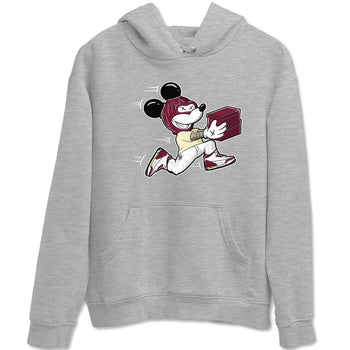 3s A Ma Maniere x Burgundy Crush shirts to match jordans Thief Mouse sneaker match teesA Ma Maniére x Air Jordan 3 "Burgundy Crush" SNRT Sneaker Tees streetwear brand Heather Grey 2 unisex cotton tee