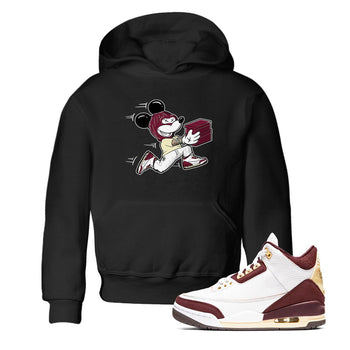 3s A Ma Maniere x Burgundy Crush shirts to match jordans Thief Mouse sneaker match teesA Ma Maniére x Air Jordan 3 "Burgundy Crush" SNRT Sneaker Tees streetwear brand Baby and Youth Black 1 cotton tee