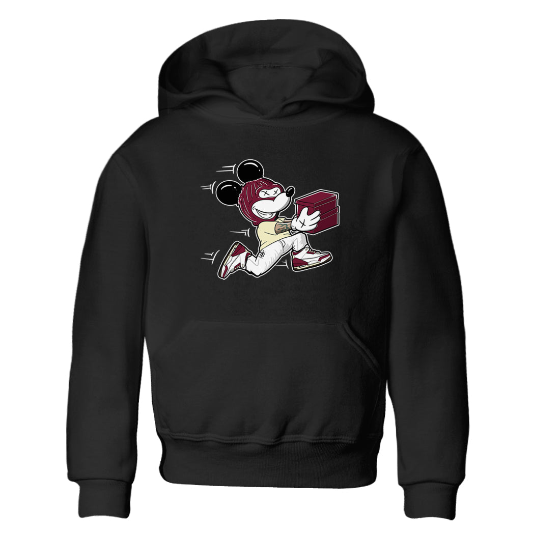 3s A Ma Maniere x Burgundy Crush shirts to match jordans Thief Mouse sneaker match teesA Ma Maniére x Air Jordan 3 "Burgundy Crush" SNRT Sneaker Tees streetwear brand Baby and Youth Black 2 cotton tee