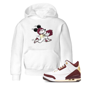 3s A Ma Maniere x Burgundy Crush shirts to match jordans Thief Mouse sneaker match teesA Ma Maniére x Air Jordan 3 "Burgundy Crush" SNRT Sneaker Tees streetwear brand Baby and Youth White 1 cotton tee