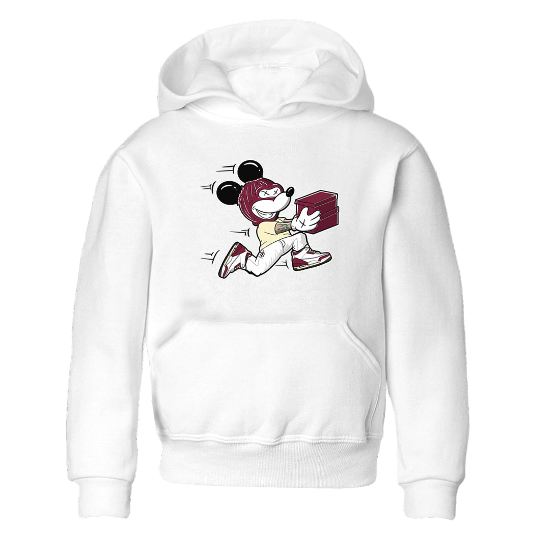 3s A Ma Maniere x Burgundy Crush shirts to match jordans Thief Mouse sneaker match teesA Ma Maniére x Air Jordan 3 "Burgundy Crush" SNRT Sneaker Tees streetwear brand Baby and Youth White 2 cotton tee