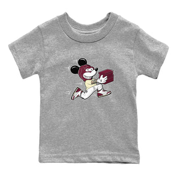 3s A Ma Maniere x Burgundy Crush shirts to match jordans Thief Mouse sneaker match teesA Ma Maniére x Air Jordan 3 "Burgundy Crush" SNRT Sneaker Tees streetwear brand Baby and Youth Heather Grey 2 cotton tee