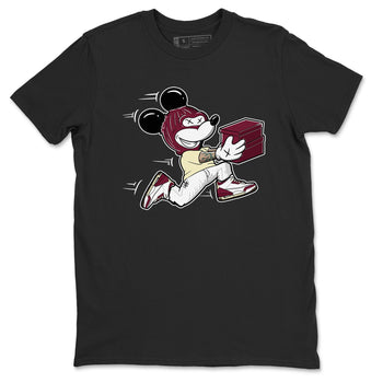 3s A Ma Maniere x Burgundy Crush shirts to match jordans Thief Mouse sneaker match teesA Ma Maniére x Air Jordan 3 "Burgundy Crush" SNRT Sneaker Tees streetwear brand Black 2 unisex cotton tee