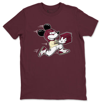 3s A Ma Maniere x Burgundy Crush shirts to match jordans Thief Mouse sneaker match teesA Ma Maniére x Air Jordan 3 "Burgundy Crush" SNRT Sneaker Tees streetwear brand Maroon 2 unisex cotton tee