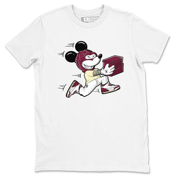 3s A Ma Maniere x Burgundy Crush shirts to match jordans Thief Mouse sneaker match teesA Ma Maniére x Air Jordan 3 "Burgundy Crush" SNRT Sneaker Tees streetwear brand White 2 unisex cotton tee