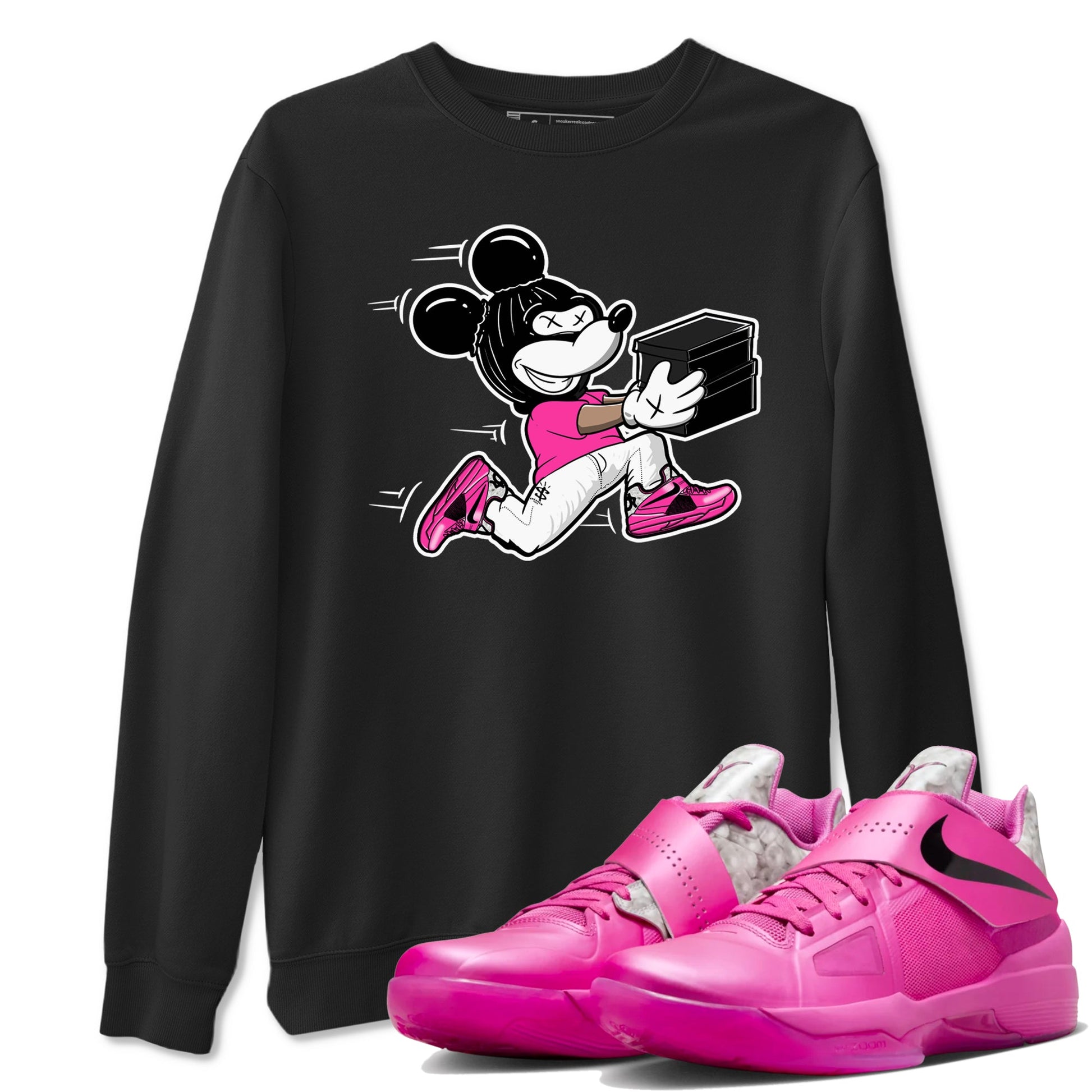 Nike KD 4 Retro Aunt Pearl shirts to match jordans Thief Mouse sneaker match tees Nike KD 4 Aunt Pearl match shoes to clothes SNRT Sneaker Tees unisex cotton Black 1 shirts