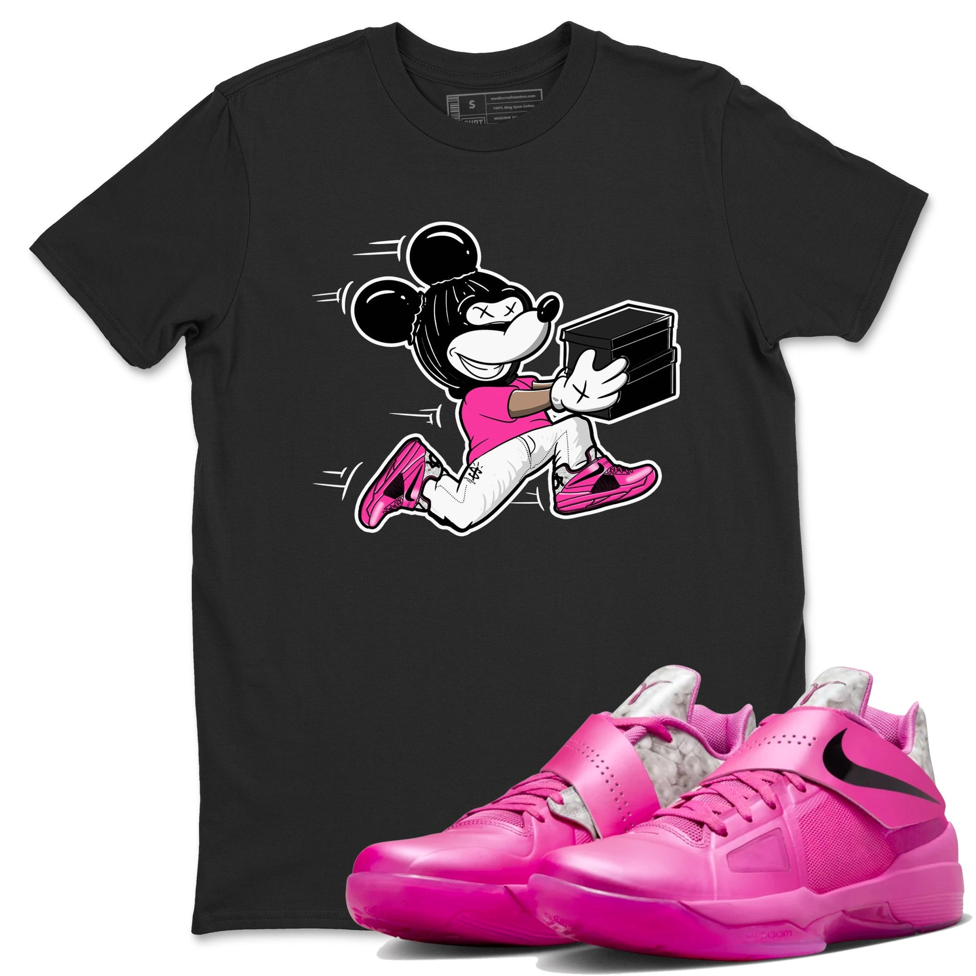 Nike KD 4 Retro Aunt Pearl shirts to match jordans Thief Mouse sneaker match tees Nike KD 4 Aunt Pearl match shoes to clothes SNRT Sneaker Tees unisex cotton Black 1 shirts