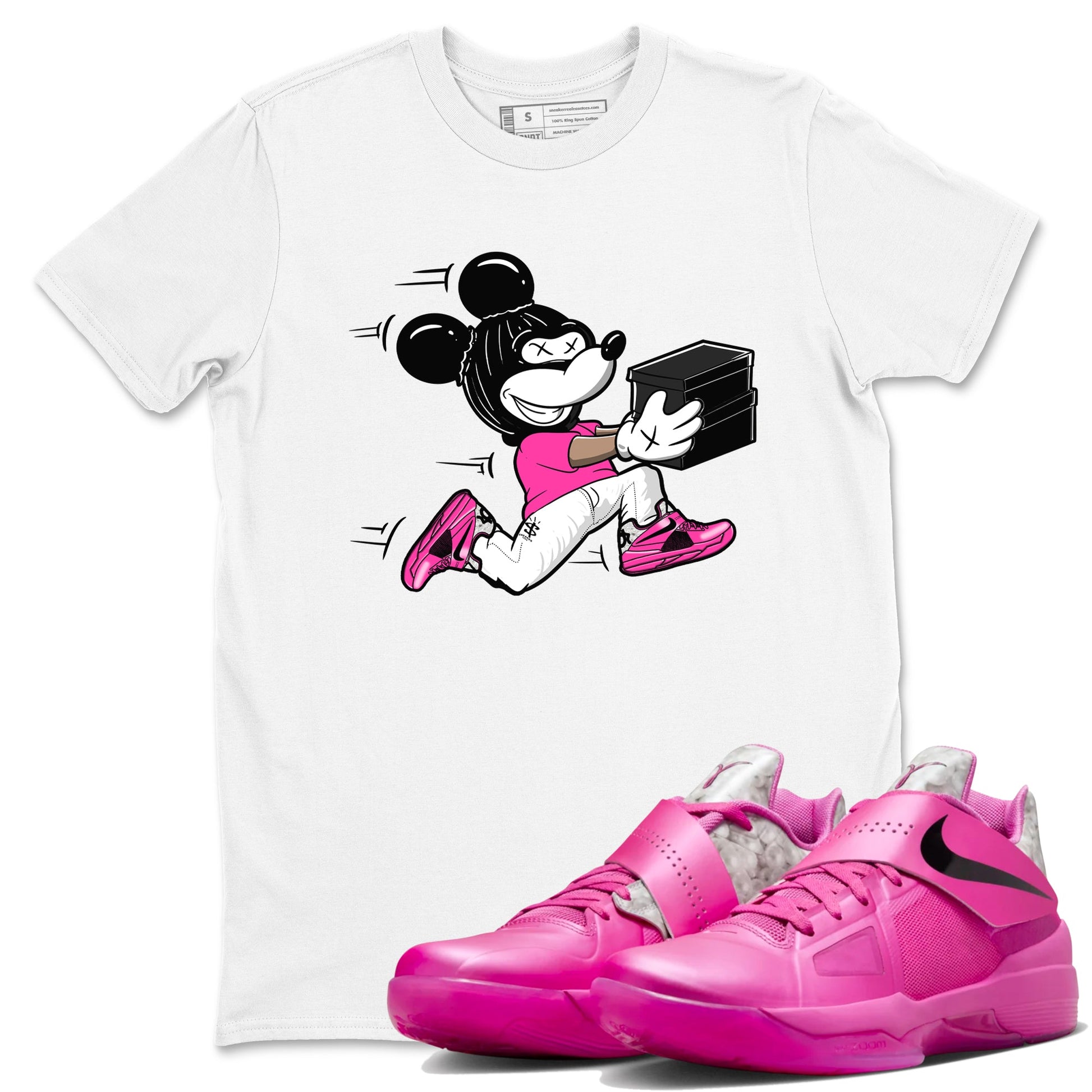 Nike KD 4 Retro Aunt Pearl shirts to match jordans Thief Mouse sneaker match tees Nike KD 4 Aunt Pearl match shoes to clothes SNRT Sneaker Tees unisex cotton White 1 shirts