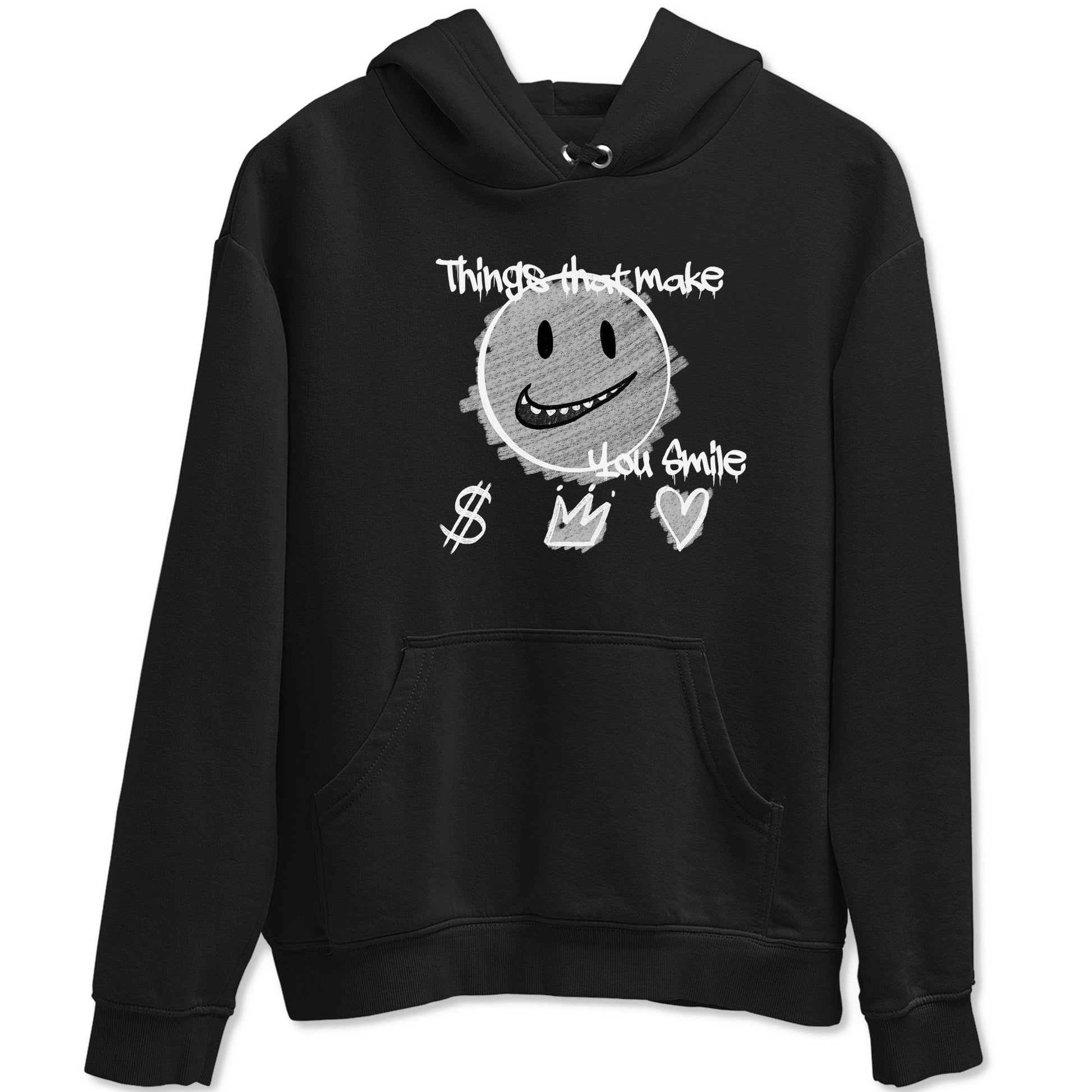 1s Wolf Grey Shirts To Match Jordans Things That Make You Smile Sneaker Match Tees Air Jordan 1 Low OG Wolf Grey SNRT Sneaker Release Tees Streetwear Clothing brand Black 2 unisex cotton tee