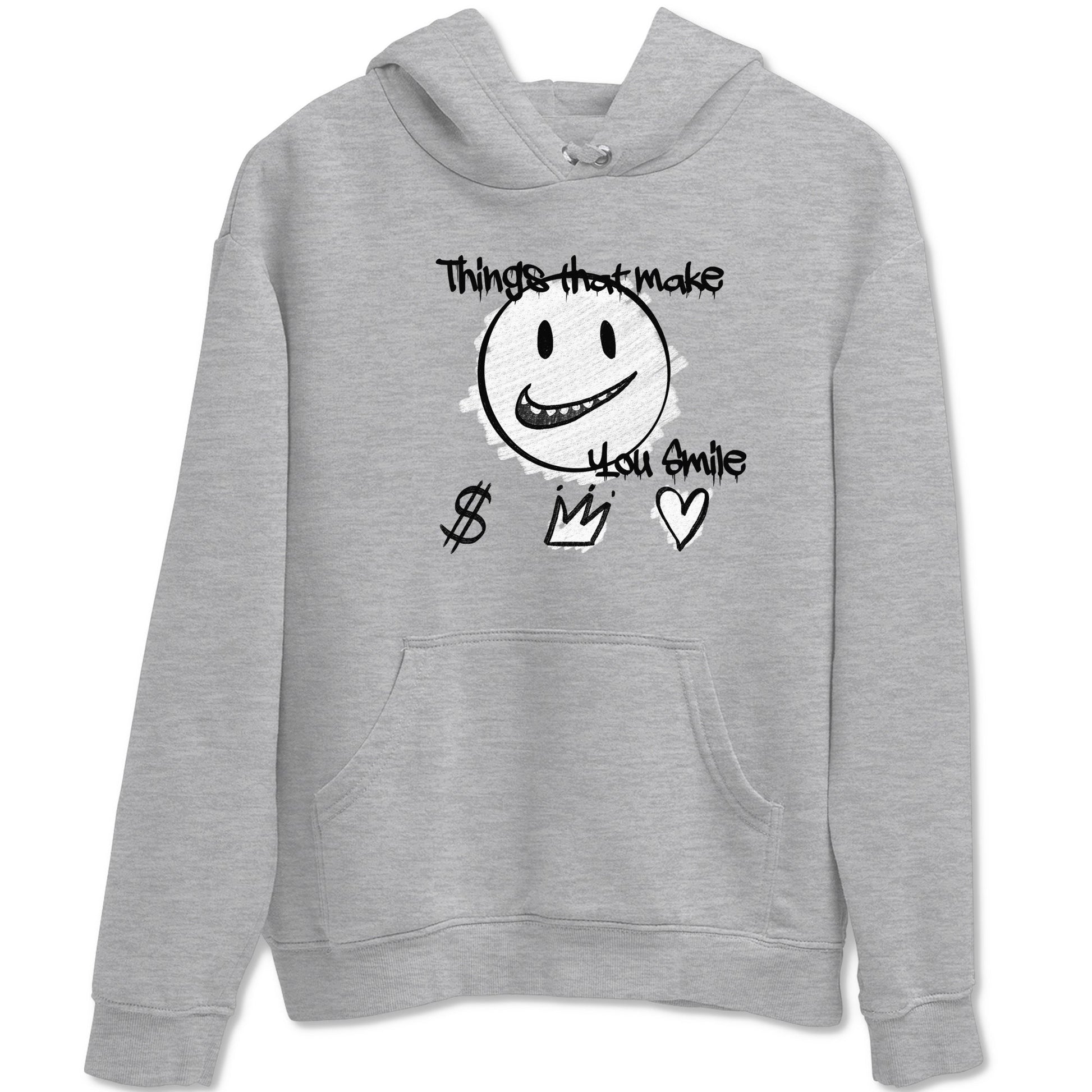 1s Wolf Grey Shirts To Match Jordans Things That Make You Smile Sneaker Match Tees Air Jordan 1 Low OG Wolf Grey SNRT Sneaker Release Tees Streetwear Clothing brand Heather Grey 2 unisex cotton tee