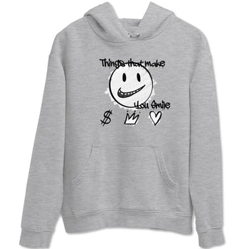 1s Wolf Grey Shirts To Match Jordans Things That Make You Smile Sneaker Match Tees Air Jordan 1 Low OG Wolf Grey SNRT Sneaker Release Tees Streetwear Clothing brand Heather Grey 2 unisex cotton tee