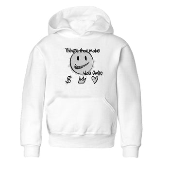 1s Wolf Grey Shirts To Match Jordans Things That Make You Smile Sneaker Match Tees Air Jordan 1 Low OG Wolf Grey SNRT Sneaker Release Tees Streetwear Clothing brand Baby and Youth White 2 cotton tee