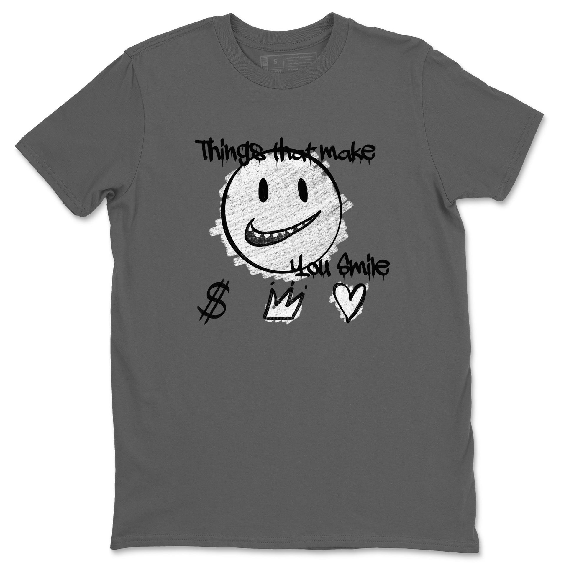 1s Wolf Grey Shirts To Match Jordans Things That Make You Smile Sneaker Match Tees Air Jordan 1 Low OG Wolf Grey SNRT Sneaker Release Tees Streetwear Clothing brand Cool Grey 2 unisex cotton tee