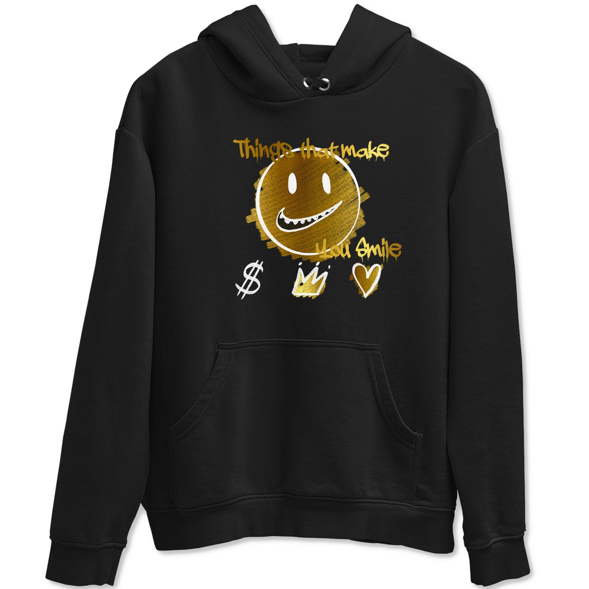 Jordan 1 High OG Black and Gold shirts to match jordans Things That Make You Smile sneaker match tees Air Jordan 1 High OG Black Metallic Gold SNRT Sneaker Release Tees Clothing Sneakerhead ShirtsBlack 2 unisex cotton tee