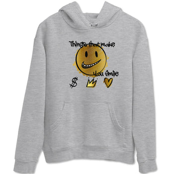 Jordan 1 High OG Black and Gold shirts to match jordans Things That Make You Smile sneaker match tees Air Jordan 1 High OG Black Metallic Gold SNRT Sneaker Release Tees Clothing Sneakerhead ShirtsHeather Grey 2 unisex cotton tee
