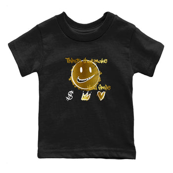 Jordan 1 High OG Black and Gold shirts to match jordans Things That Make You Smile sneaker match tees Air Jordan 1 High OG Black Metallic Gold SNRT Sneaker Release Tees Clothing Sneakerhead ShirtsBaby and Youth Black 2 cotton tee