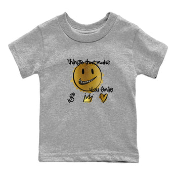 Jordan 1 High OG Black and Gold shirts to match jordans Things That Make You Smile sneaker match tees Air Jordan 1 High OG Black Metallic Gold SNRT Sneaker Release Tees Clothing Sneakerhead ShirtsBaby and Youth Heather Grey 2 cotton tee