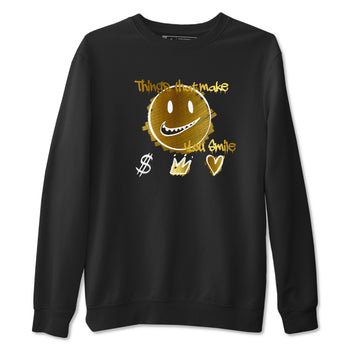 Jordan 1 High OG Black and Gold shirts to match jordans Things That Make You Smile sneaker match tees Air Jordan 1 High OG Black Metallic Gold SNRT Sneaker Release Tees Clothing Sneakerhead ShirtsBlack 2 unisex cotton tee