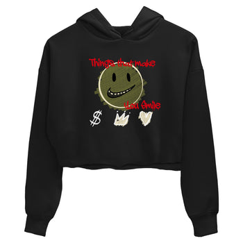 1s Travis Scott Medium Olive shirts to match jordans Things That Make You Smile sneaker match tees Air Jordan 1 Travis Scott Medium Olive SNRT Sneaker Tees streetwear brand Black 2 crop tee