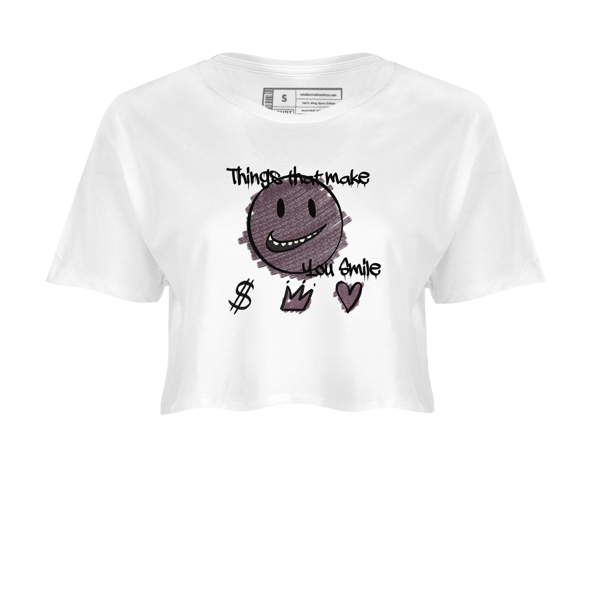 3s A Ma Maniere x Black shirts to match jordans Things That Make You Smile sneaker match tees Air Jordan 3 A Ma Maniere x Black SNRT Sneaker Tees streetwear brand White 2 crop tee