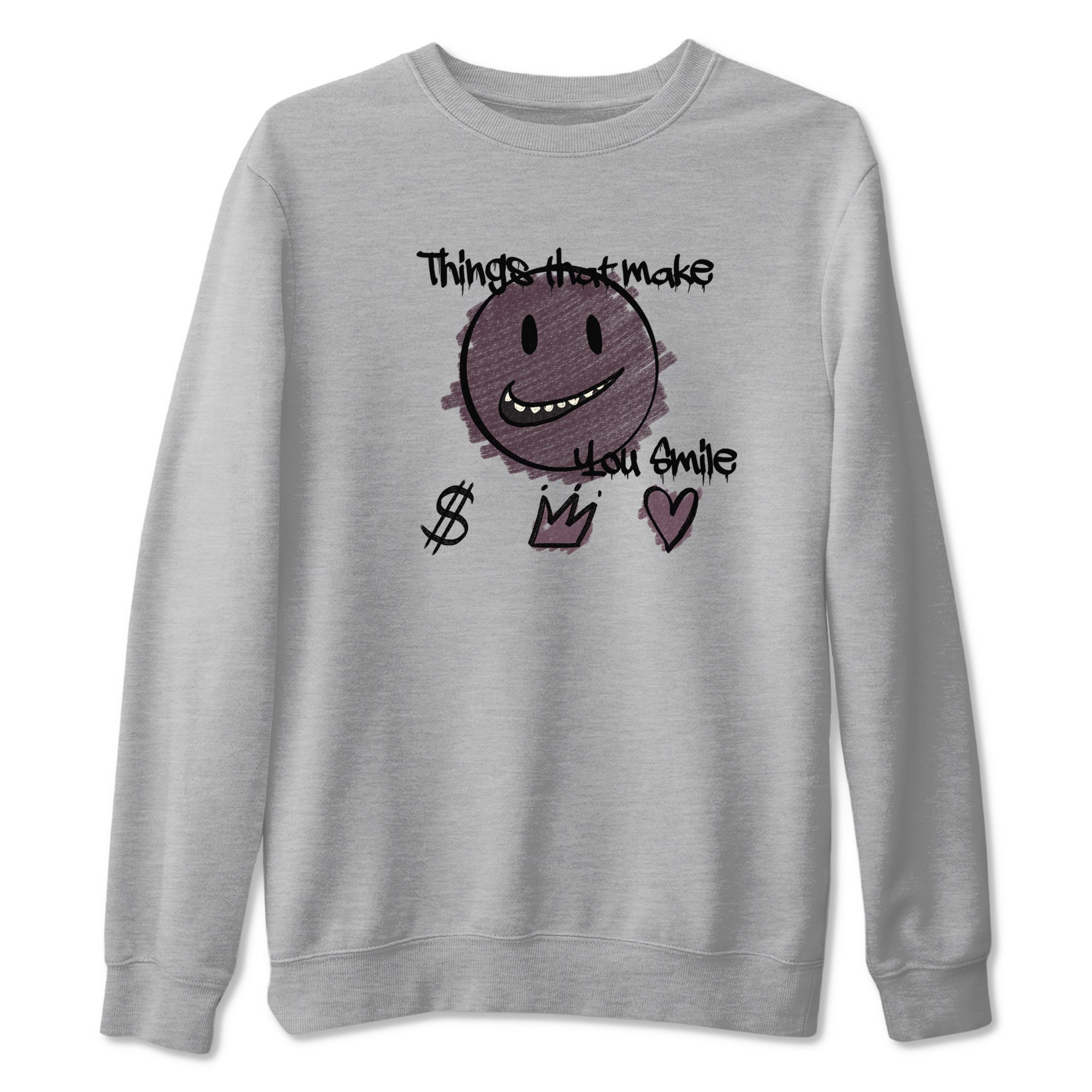 3s A Ma Maniere x Black shirts to match jordans Things That Make You Smile sneaker match tees Air Jordan 3 A Ma Maniere x Black SNRT Sneaker Tees streetwear brand Heather Grey 2 unisex cotton tee