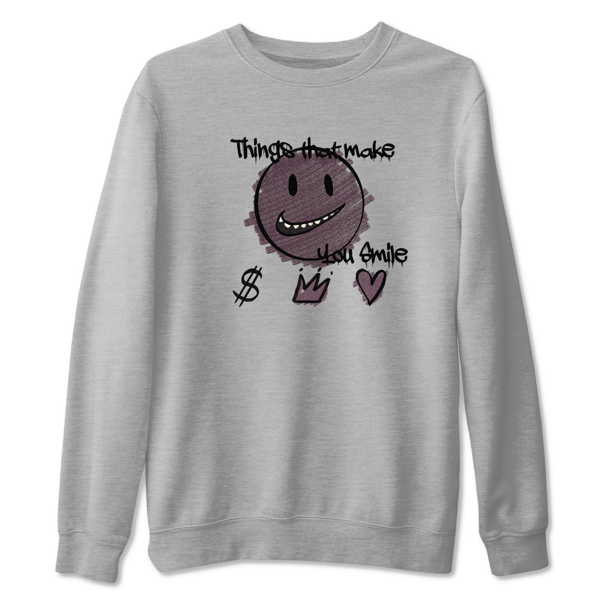 3s A Ma Maniere x Black shirts to match jordans Things That Make You Smile sneaker match tees Air Jordan 3 A Ma Maniere x Black SNRT Sneaker Tees streetwear brand Heather Grey 2 unisex cotton tee
