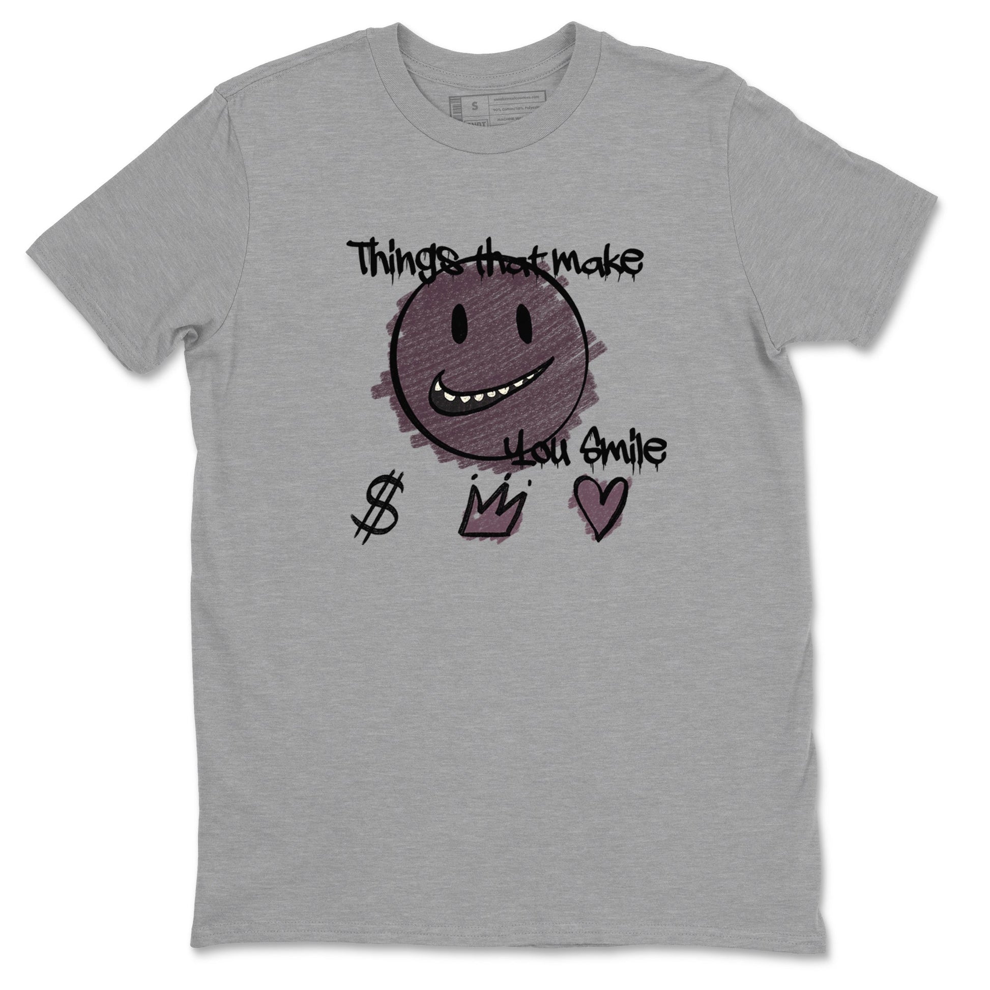 3s A Ma Maniere x Black shirts to match jordans Things That Make You Smile sneaker match tees Air Jordan 3 A Ma Maniere x Black SNRT Sneaker Tees streetwear brand Heather Grey 2 unisex cotton tee