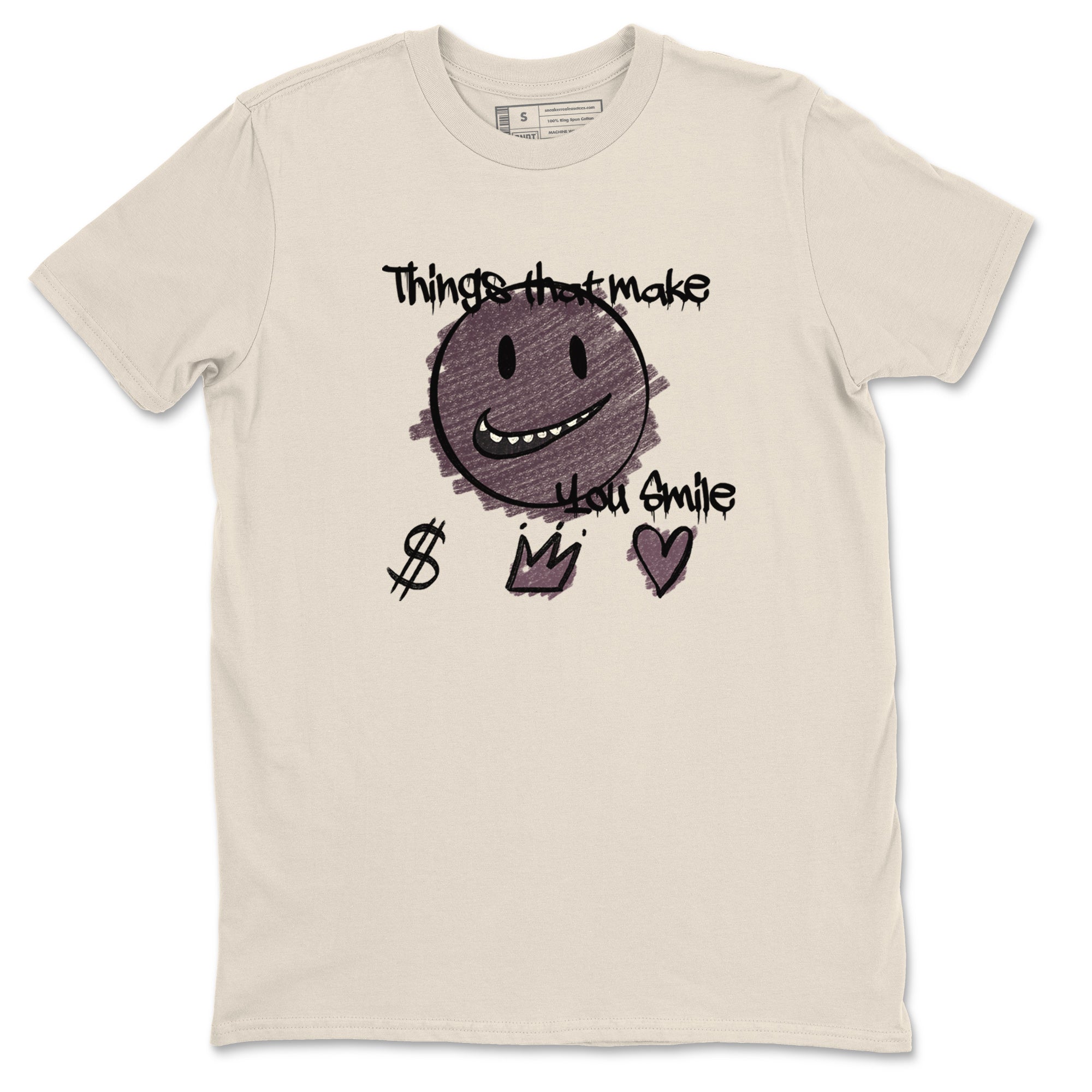 3s A Ma Maniere x Black shirts to match jordans Things That Make You Smile sneaker match tees Air Jordan 3 A Ma Maniere x Black SNRT Sneaker Tees streetwear brand Natural 2 unisex cotton tee