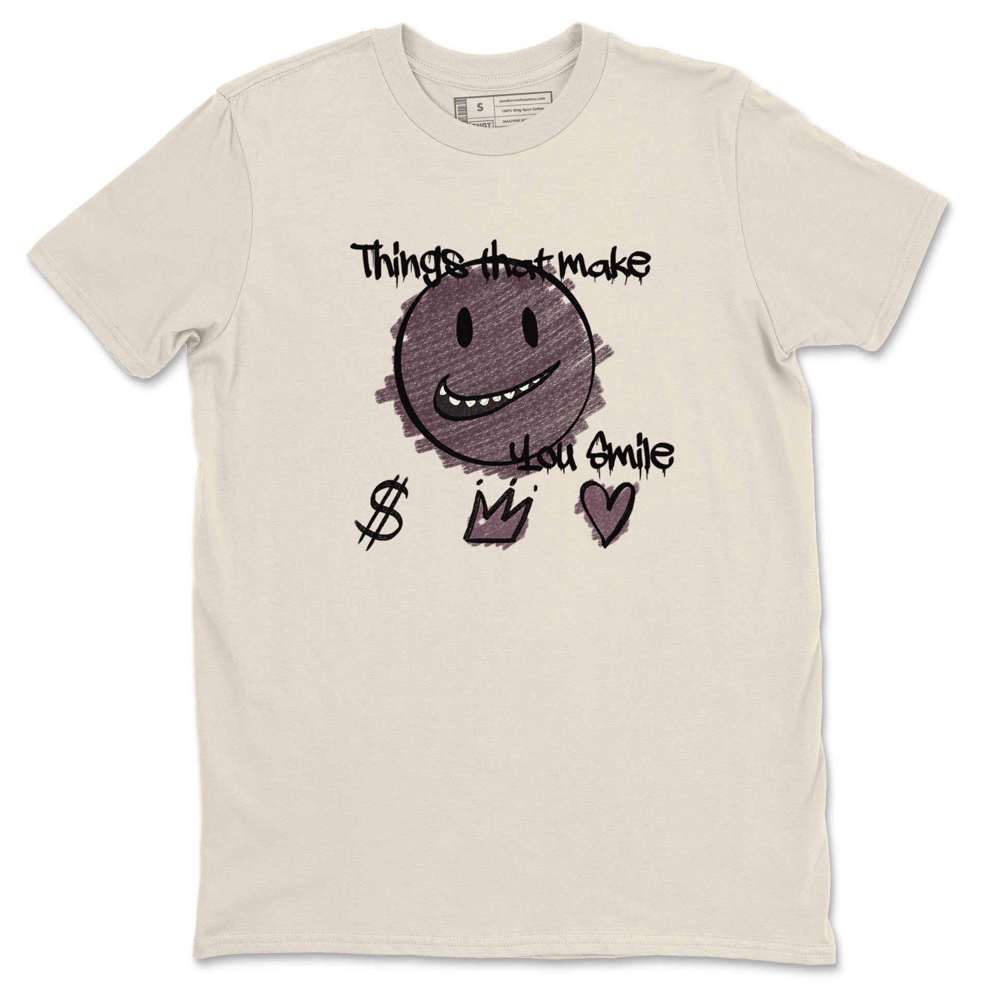 3s A Ma Maniere x Black shirts to match jordans Things That Make You Smile sneaker match tees Air Jordan 3 A Ma Maniere x Black SNRT Sneaker Tees streetwear brand Natural 2 unisex cotton tee